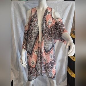 Bohemian Pink and Black Kimono Country Kimono